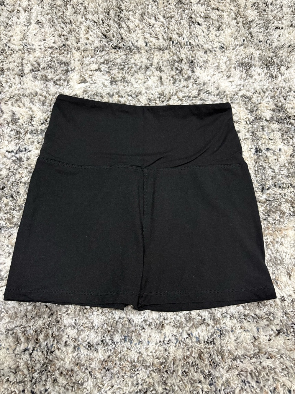 High-Waist Black Women's Active Shorts